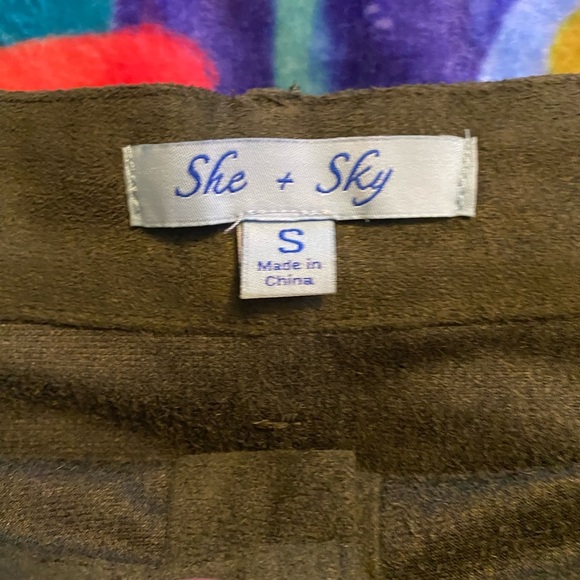 She + Sky Green A-Line Mini Skirt Casual - Picture 2 of 4